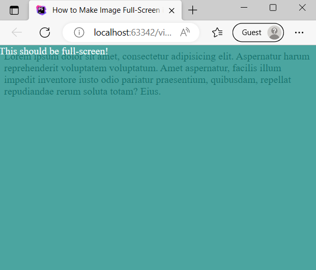 A semi-transparent full-screen CSS overlay