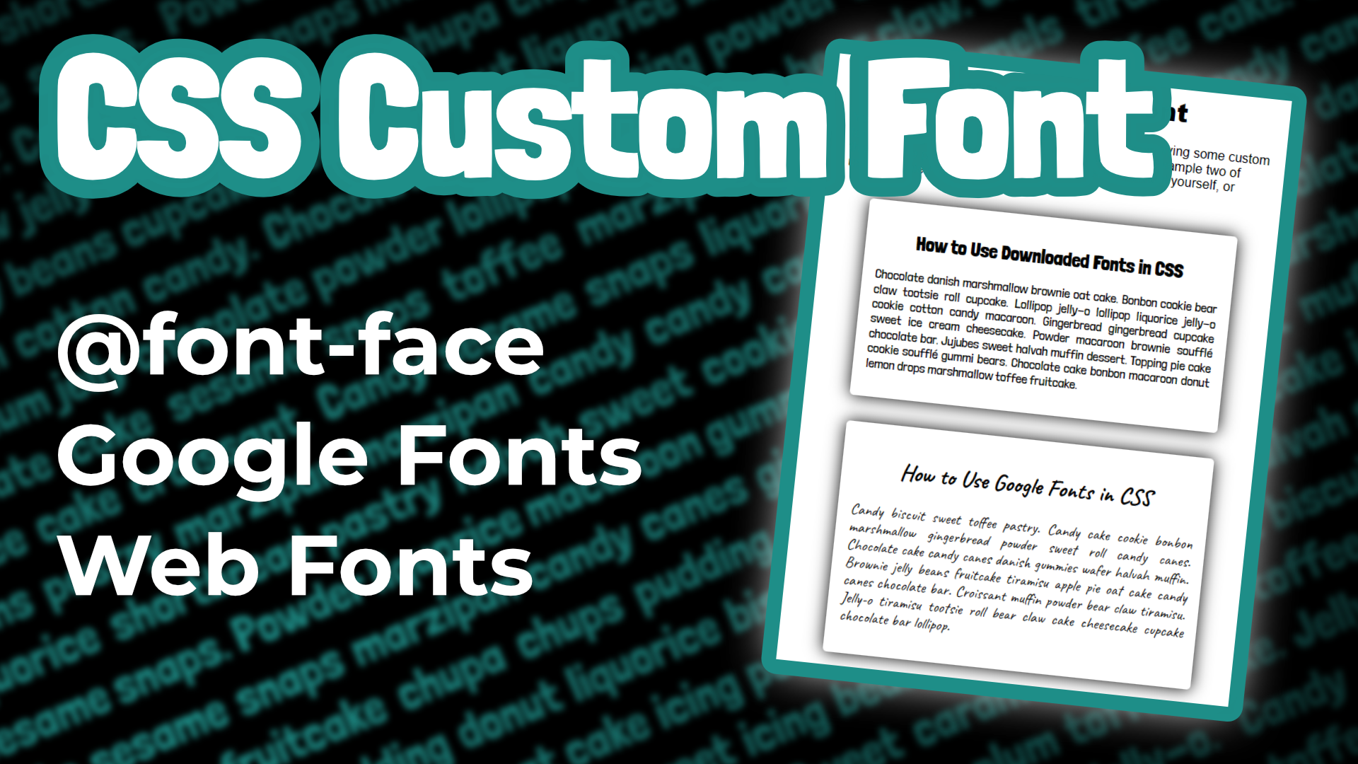 Font Face CSS How To use Google Fonts In CSS Ideaspot tv