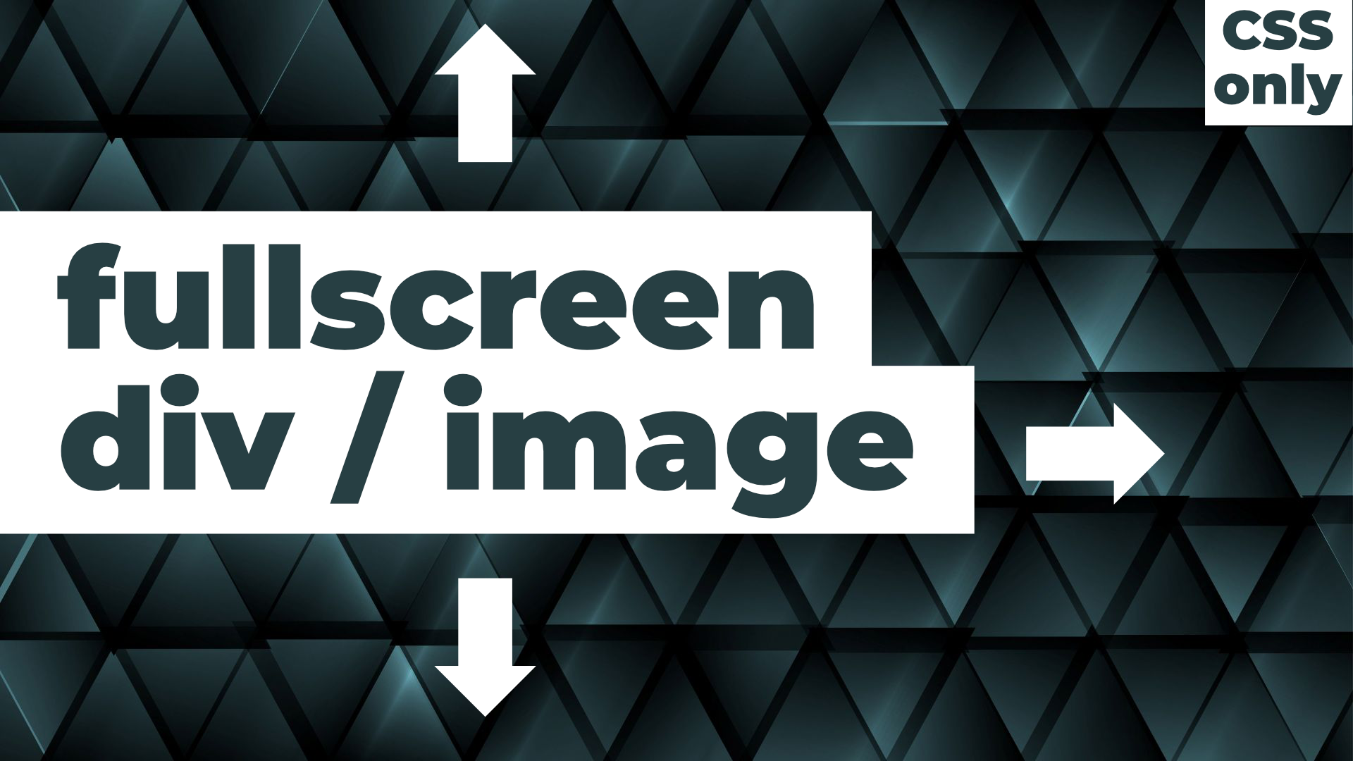 Learn how to make image full-screen in HTML CSS. Three approaches how to make CSS div image full screen or even a CSS overlay.