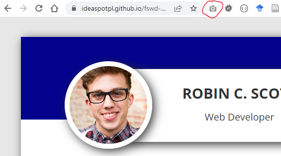 GoFullPage Chrome extension adds a camera icon to your extensions bar over the web page to screenshot.